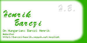 henrik barczi business card